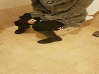Filming my sister sitting on potty